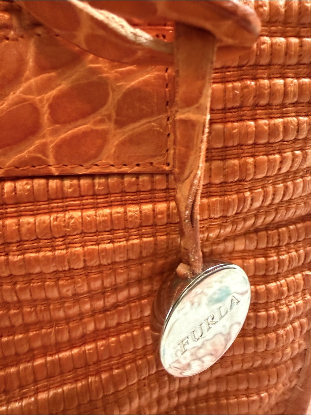 Furla Textured Leather Handbag - Picture 8 of 10
